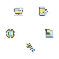 network tecnology icons set . network tecnology pack symbol vector elements for infographic web