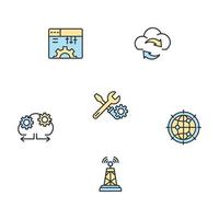 network tecnology icons set . network tecnology pack symbol vector elements for infographic web