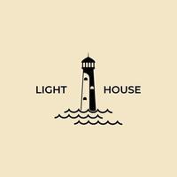 lighthouse  logo vector illustration template design