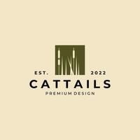 cattail premium logo vector illustration design template