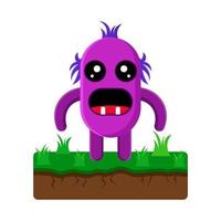 cute monster design mascot kawaii vector