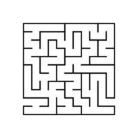 Abstact labyrinth. Educational game for kids. Puzzle for children. Maze conundrum. Find the right path. Vector illustration.