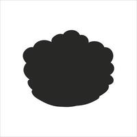 Black silhouette.Design element. Template for your design, books, stickers, posters, cards, child clothes. Isolated on white background. Vector illustration.