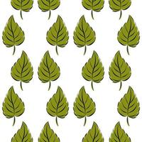 Colorful autumn seamless pattern with leaves. Simple cartoon flat style. Vector illustration.