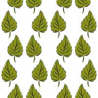 Colorful autumn seamless pattern with leaves. Simple cartoon flat style. Vector illustration.