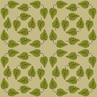 Colorful autumn seamless pattern with leaves. Simple cartoon flat style. Vector illustration.