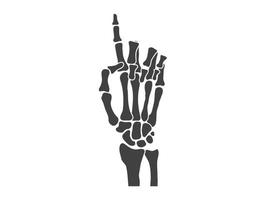 hand bones  black and white human skeleton bone hands vector