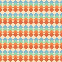 Retro seamless abstract geometric pattern on beige. Mid century modern rainbow background with colorful rhombs. Perfect for bedding, tablecloth, oilcloth or scarf textile design. vector