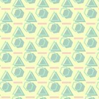 background with basic shapes of squares and triangles and basic colors vector