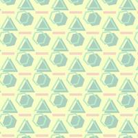 background with basic shapes of squares and triangles and basic colors vector