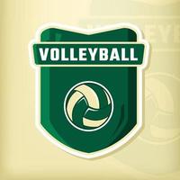 Volleyball logo championship simple badge vector