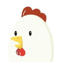 Cute chicken  animal egg icon vector