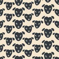 Sheeps doodle background. Flat illustration of sheeps seamless pattern vector