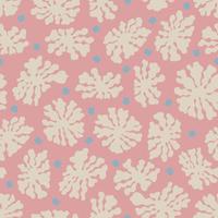 Vector simple and abstract flower illustration seamless repeat pattern