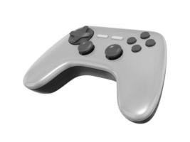 Realistic console game controller. Gray isolated icon on white background. 3D rendering. photo