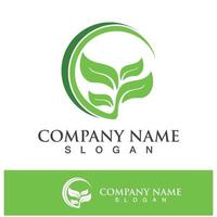 Green tree leaf nature logo images vector