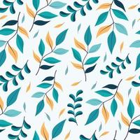 Fall pattern with trendy color seasonal leaves. Modern tropical seamless pattern vector