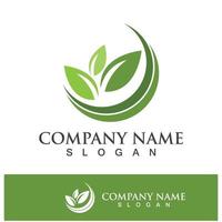 Green tree leaf nature logo images vector