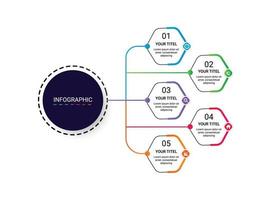 Business infographic design flowchart elements template vector
