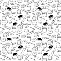 Bakery seamless pattern. Wrapping paper pattern. vector