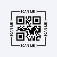 escanéame el código qr vector