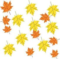 The simple design of some autumn leaves, specific for the current season vector