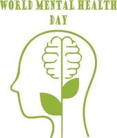 A simple design that can be used for the World Mental Health day event vector