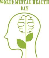 A simple design that can be used for the World Mental Health day event vector