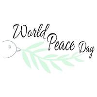 World Peace Day, Idea for poster, banner, flyer or postcard vector