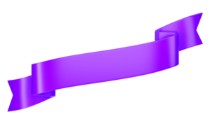 3D-Etikettenband. glänzendes purlpe-blankplastikbanner für werbe-, promo- und dekorationselemente. hochwertiges isoliertes rendern png