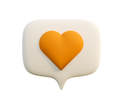 3d like symbol in message bubble png