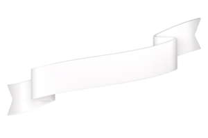 3d märka band. glansig vit tom plast baner för annons, promo och dekoration element. hög kvalitet isolerat framställa png