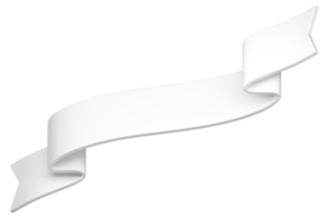 3D-Etikettenband. glänzend weißes leeres kunststoffbanner für werbe-, promo- und dekorationselemente. hochwertiges isoliertes rendern png