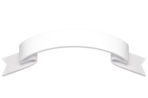 cinta de etiquetas 3d. banner de plástico blanco brillante para elementos publicitarios, promocionales y decorativos. renderizado aislado de alta calidad png