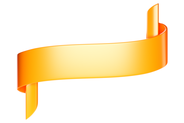 Orange Ribbon Banner PNG Picture, Orange Ribbon Banner, Orange