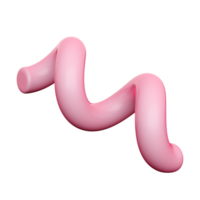 Espiral abstracta rosa 3d. renderizado aislado de alta calidad png