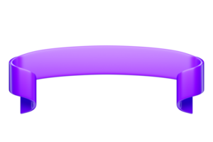 3d etichetta nastro. lucido viola vuoto plastica bandiera per pubblicità, promo e decorazione elementi. alto qualità isolato rendere png