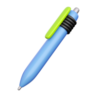 stylo bleu. élément pour les bannières de retour à l'école, d'apprentissage et d'éducation en ligne. rendu isolé de haute qualité png