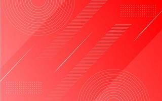 Gradient Red background with memphis and line elements vector