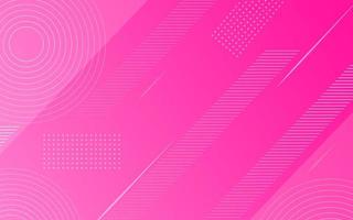 Gradient Pink background with memphis and line elements vector