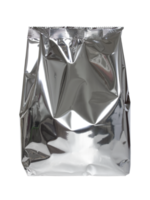 Foil package bag isolated with clipping path for mockup png