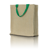sac en tissu écologique isolé avec sol réfléchissant pour maquette png