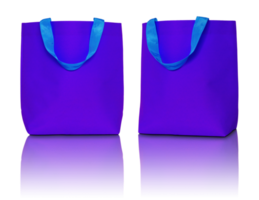 blaue einkaufstasche isoliert mit reflektierendem boden für modell png