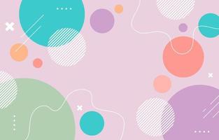 Pastel Background with Circle Shape and Abstract Line vector