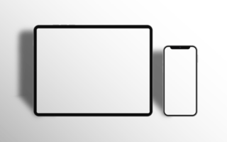 Tablet and Smartphone on Transparent Background png