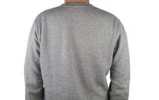 tillbaka grå pullover på transparent bakgrund png