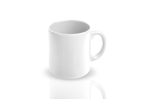 einfache weiße Tasse auf transparentem Hintergrund png