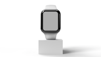 Plain Smartwatch on a Podium on Transparent Background png