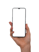 smartphone de tela branca simples em fundo transparente png