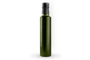 Green Glass Bottle on Transparent Background png